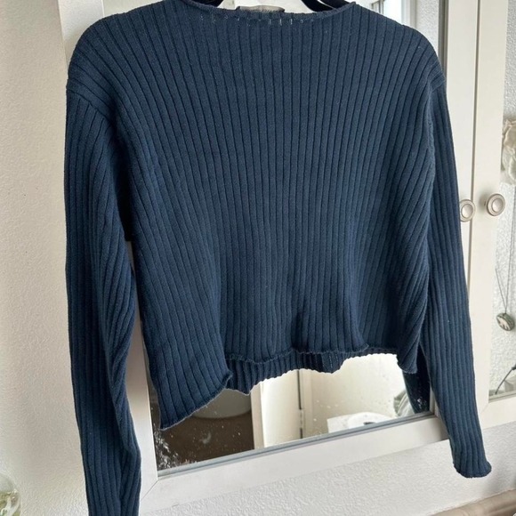 Brandi Melville cropped 100% cotton sweater One Size prep college-core - Picture 4 of 6